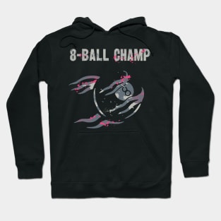 8-Ball Champion Billiards Snooker Player Hoodie